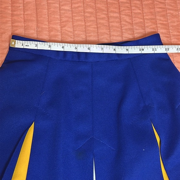 Vintage 1970s cheer skirt Yellow,Blue,White size approx XS - Picture 7 of 10